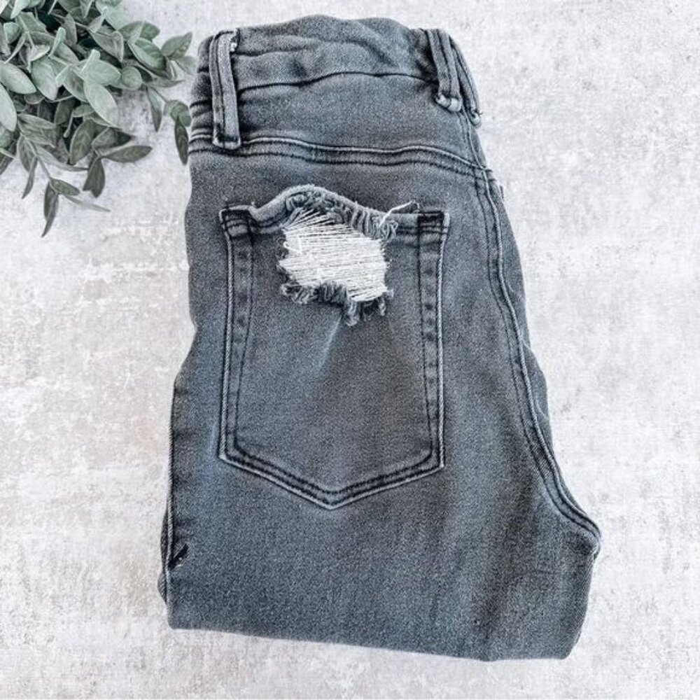 Good American Grey Good Petite Straight Leg Jean Size 0/25